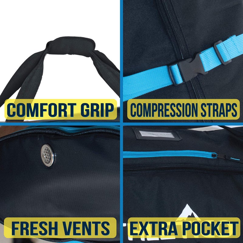 Athletico Dynamic Adjustable Length Ski Bag - Padded Ski Bag Adjusts from 170cm to 190cm - Image 4